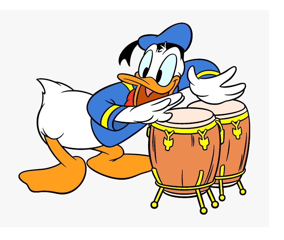 Donald Playing Drum