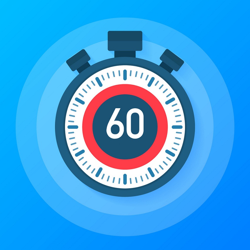 60 seconds countdown timer clock
