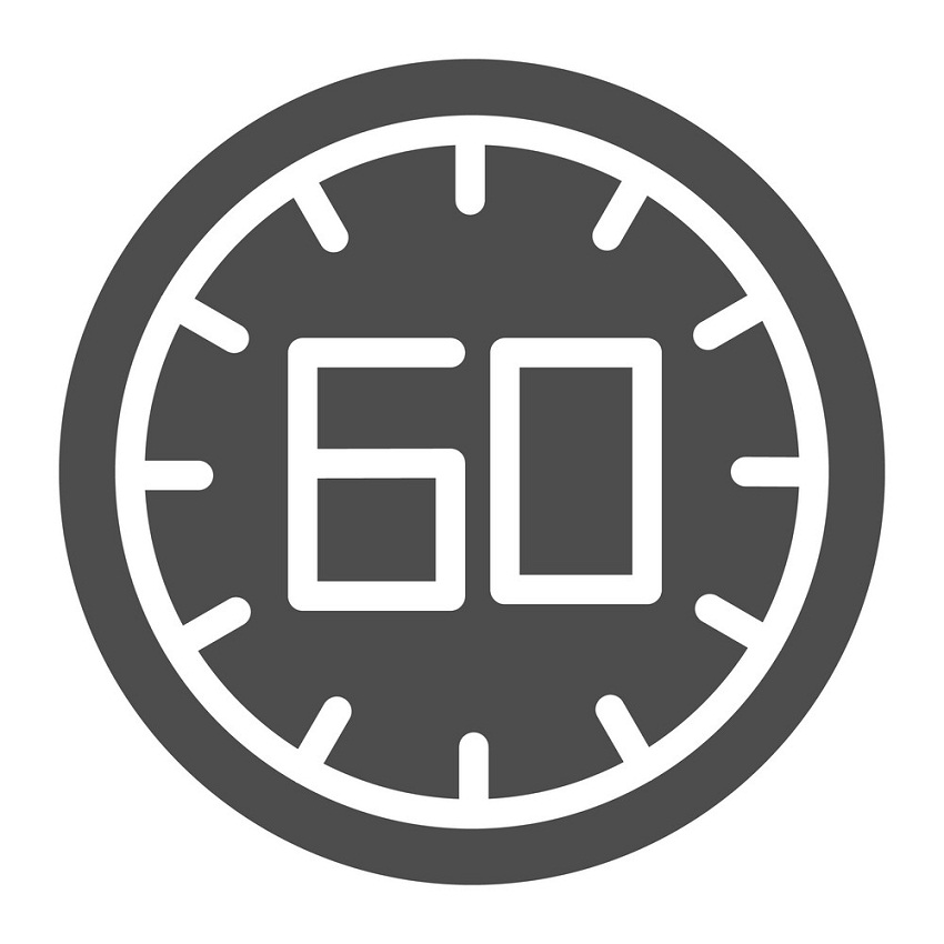 60 seconds solid icon