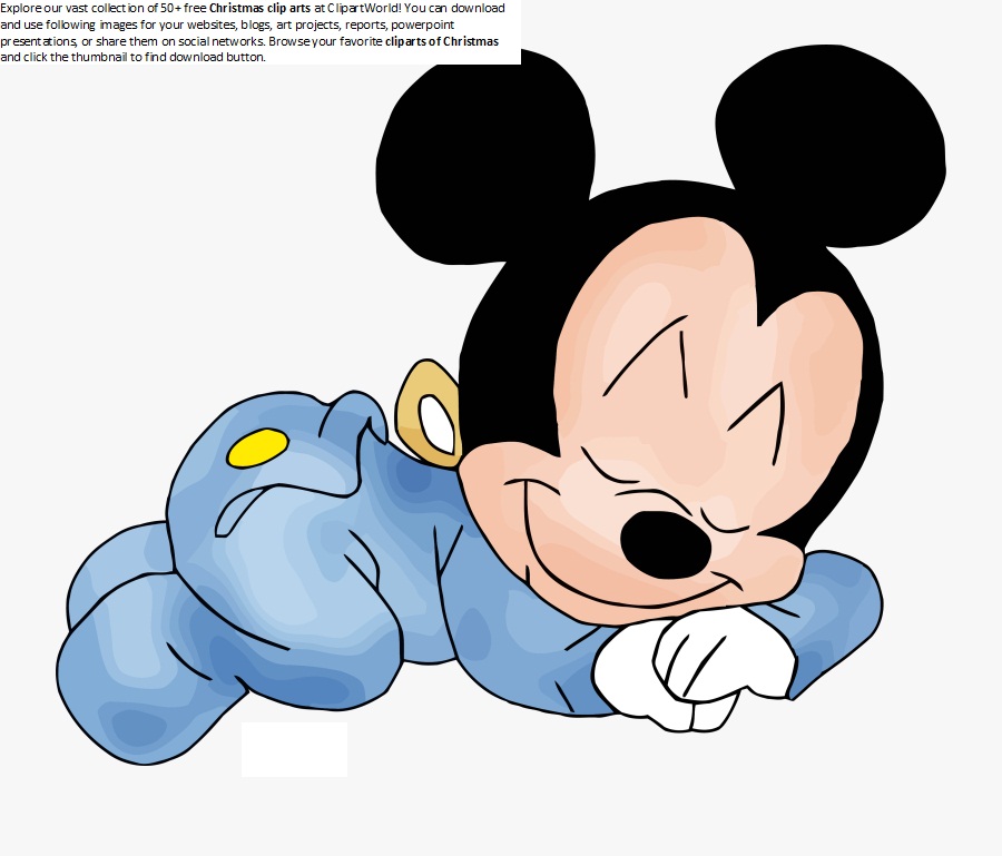 Baby Mickey Mouse Sleeping