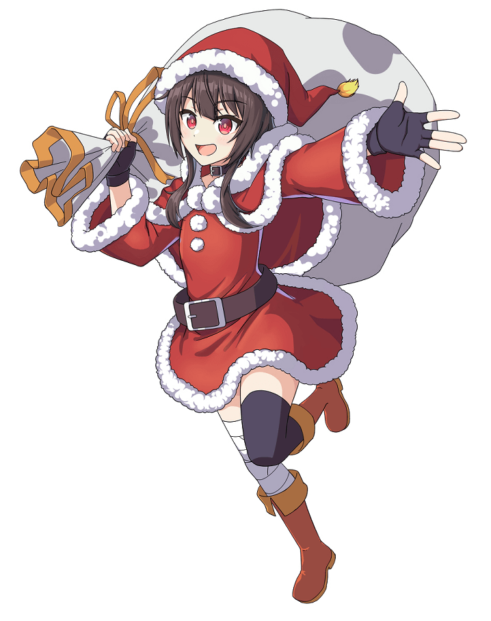 Anime Girl with Santa Hat png image