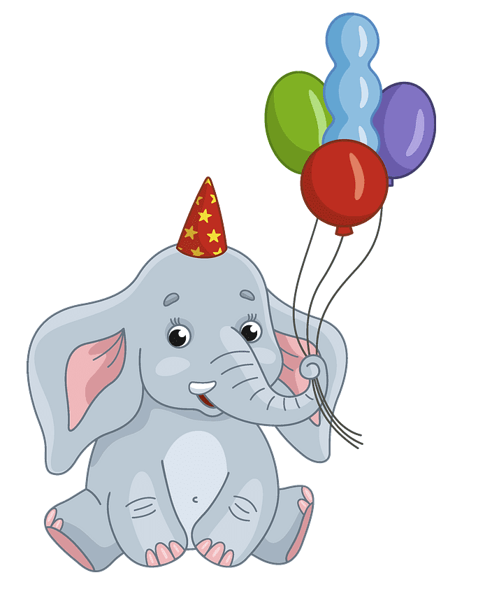Birthday Elephant clipart