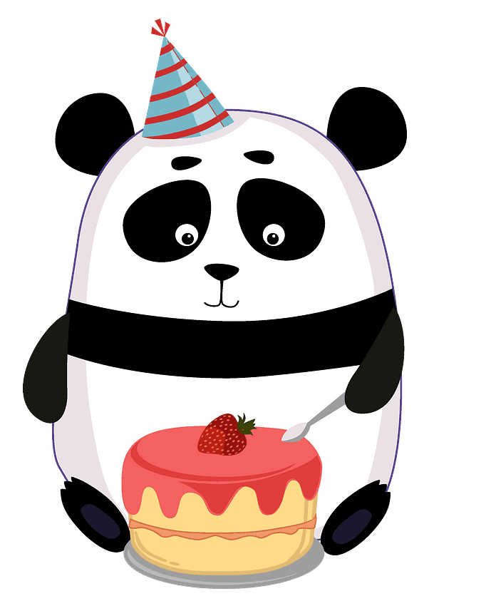 Birthday Panda clipart