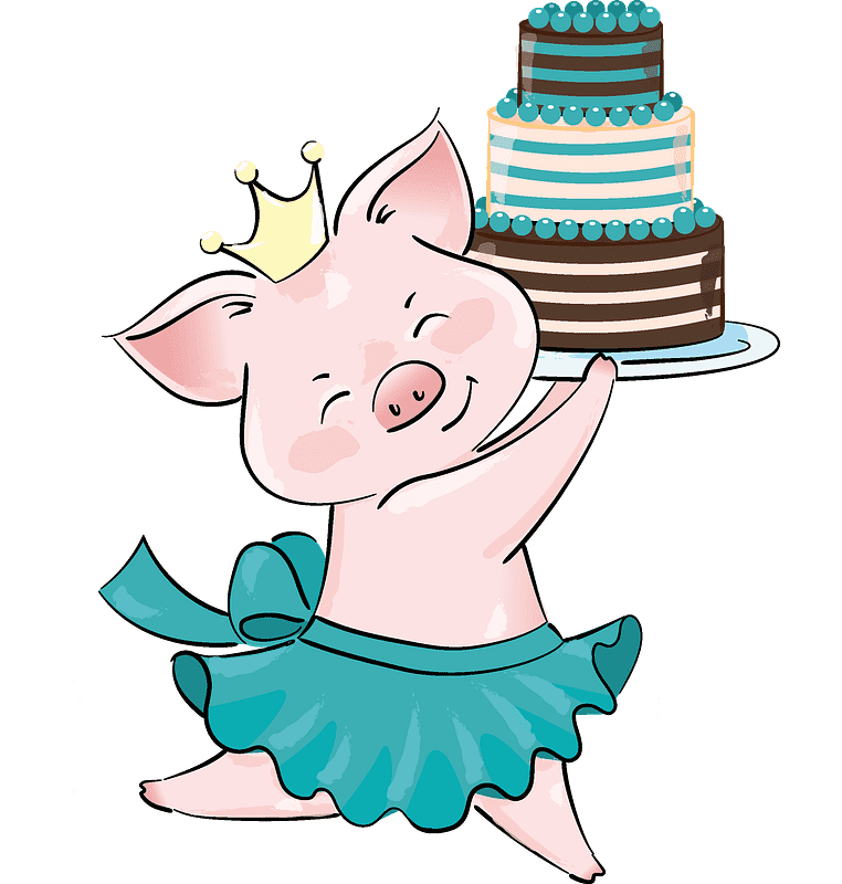 Birthday Pig clipart