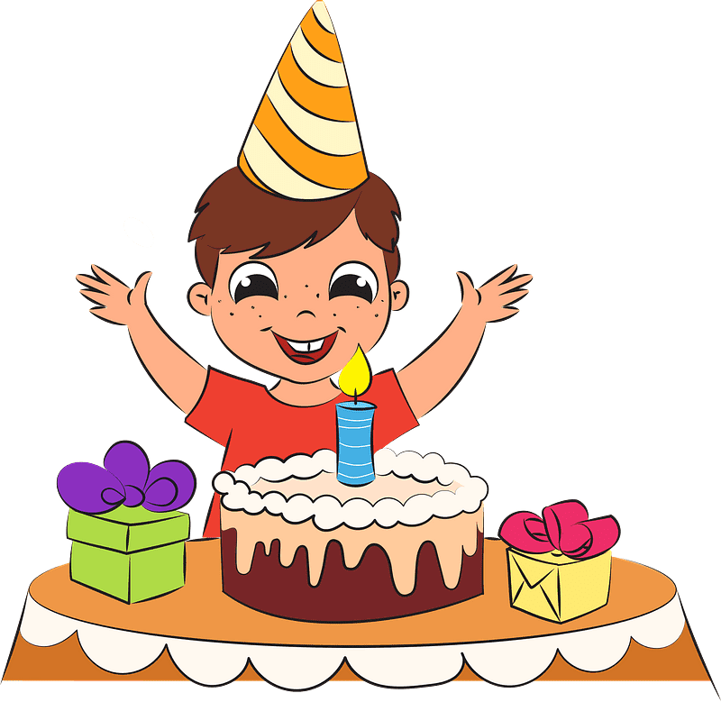 Birthday clipart for kid