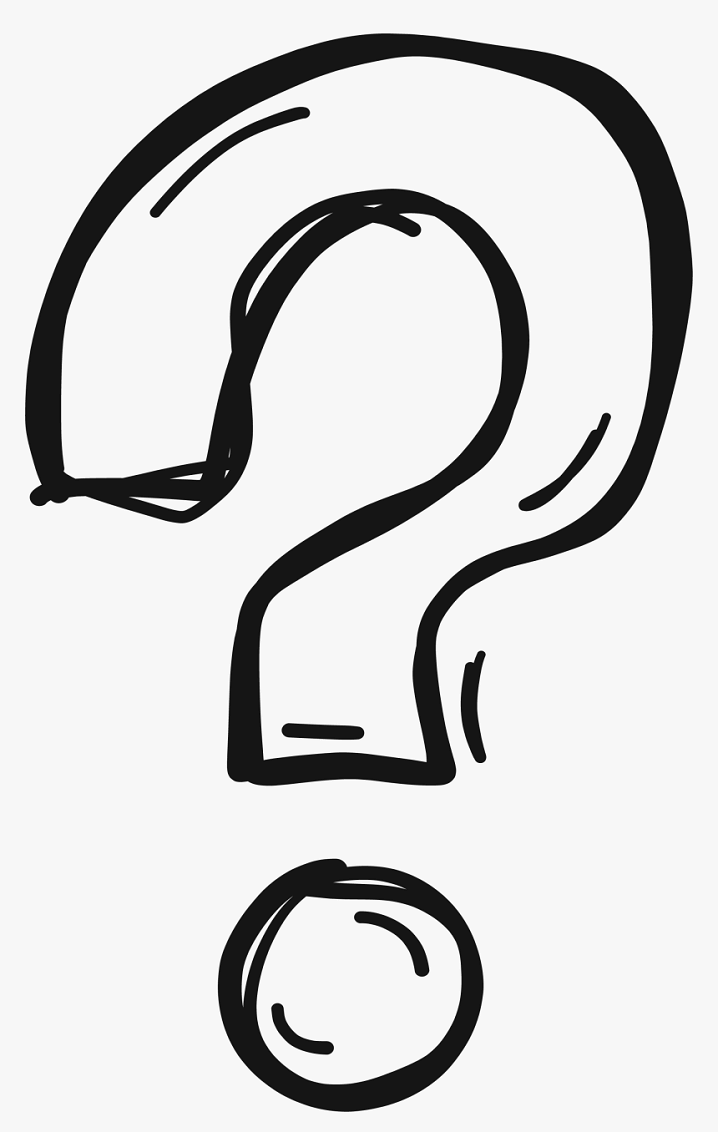 Black and White Question Mark clipart 1