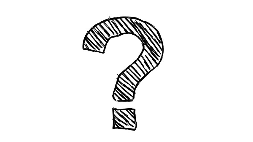 Black and White Question Mark clipart png