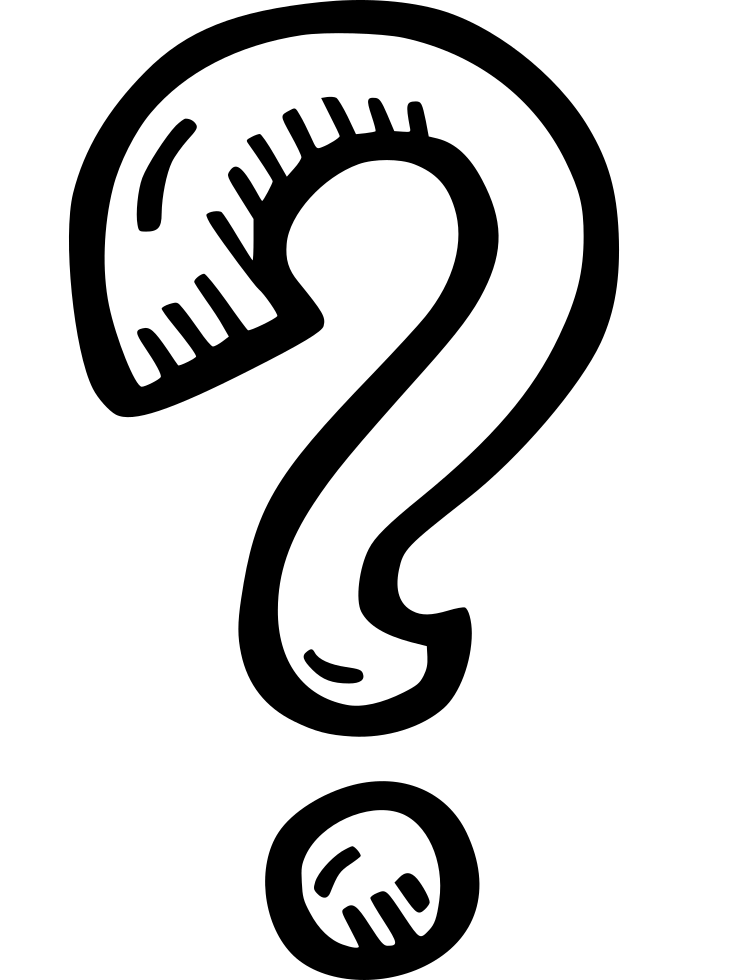 Black and White Question Mark clipart
