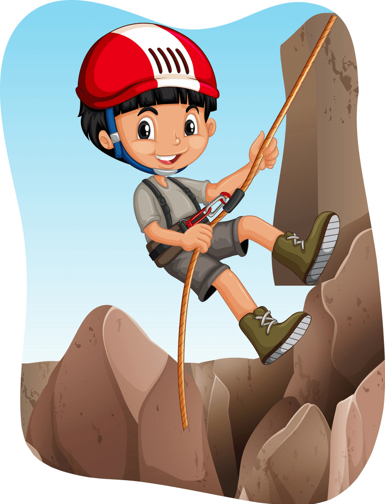 Climbing a Mountain clipart free