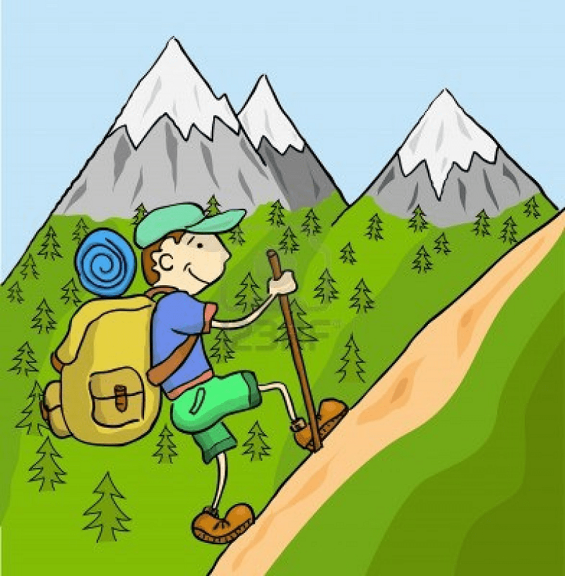 Climbing a Mountain clipart png free