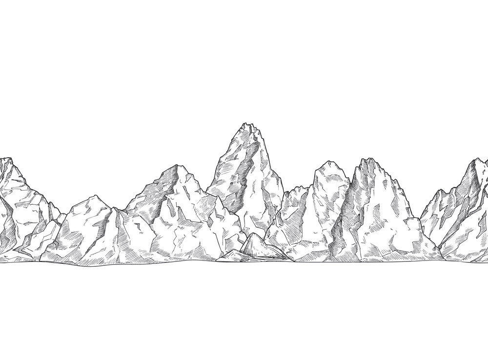 Clipart Mountain Range Outline