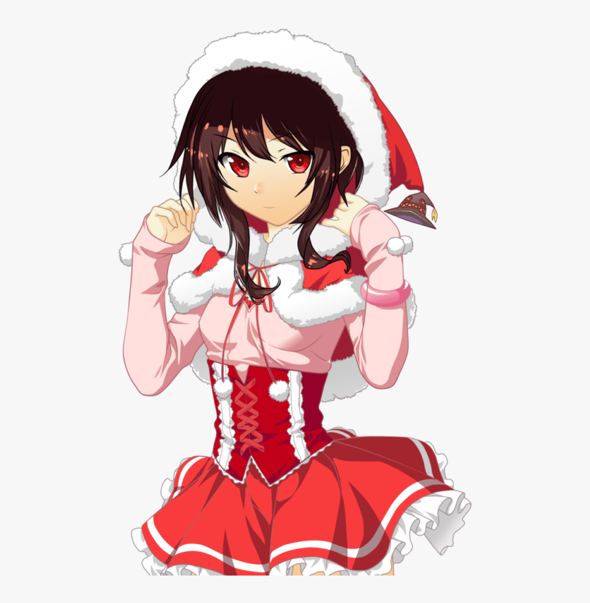 Cute Santa Hat Anime Girl