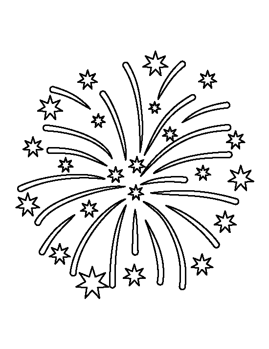 Download Firework Clipart Black and White