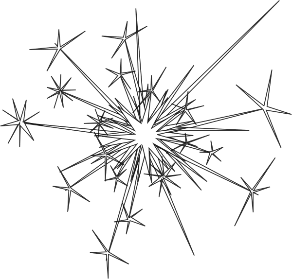 Firework Clipart Black and White for free