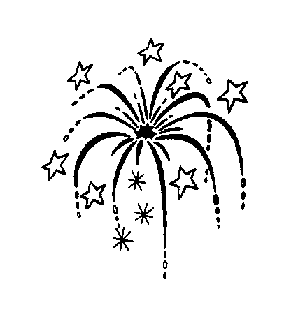 Firework Clipart Black and White free