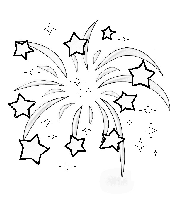Firework Clipart Black and White images