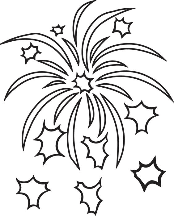 Firework Clipart Black and White png free