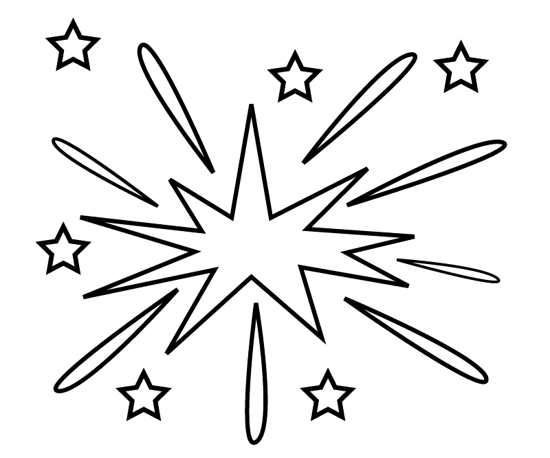 Firework Clipart Black and White png image