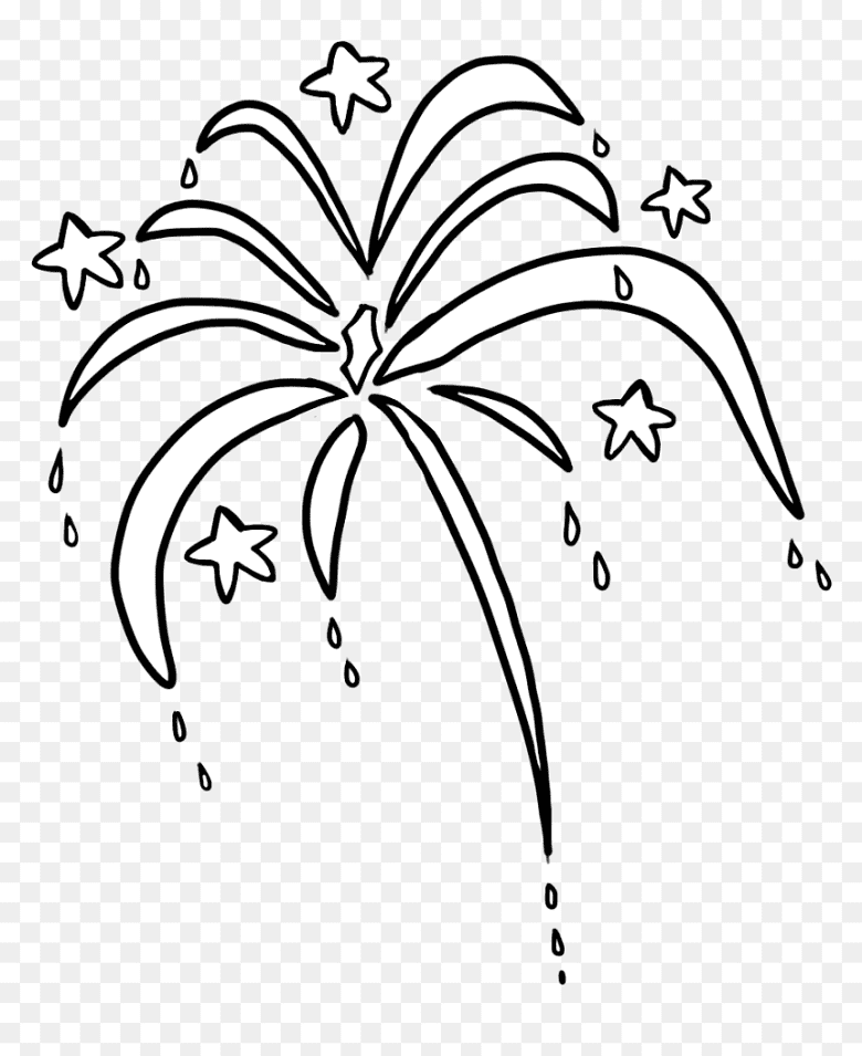Firework Clipart Black and White png