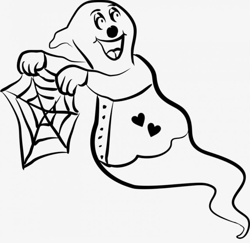 Ghost Clipart Black and White 1