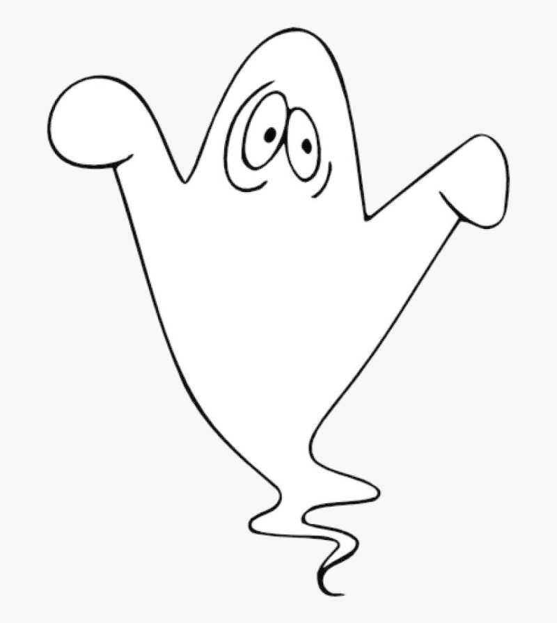 Ghost Clipart Black and White 2