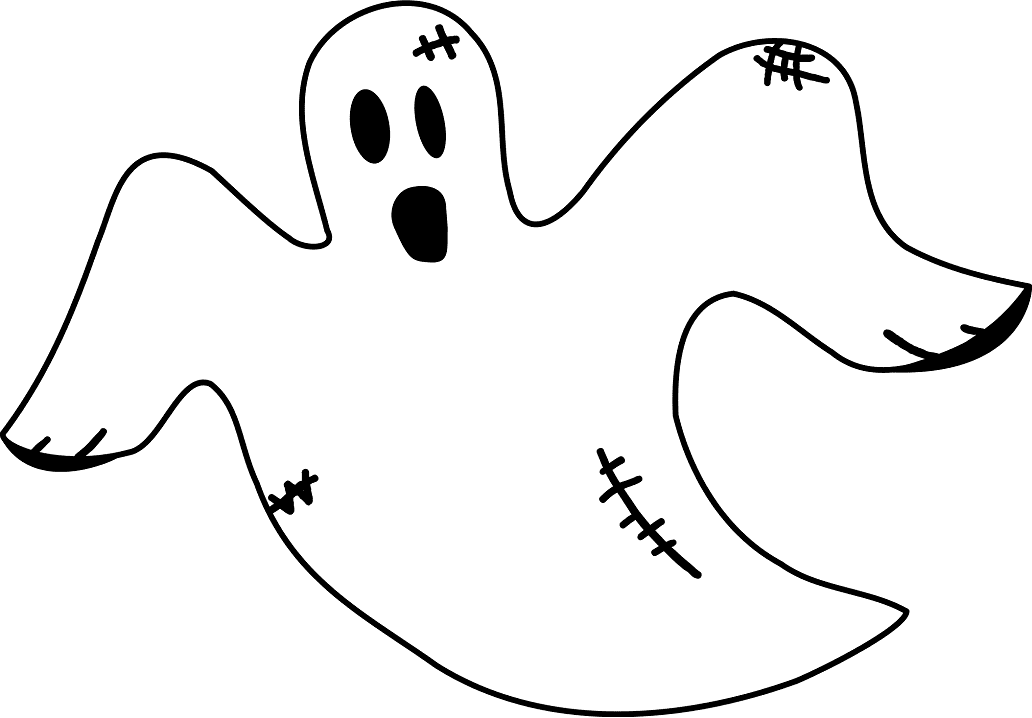Ghost Clipart Black and White free