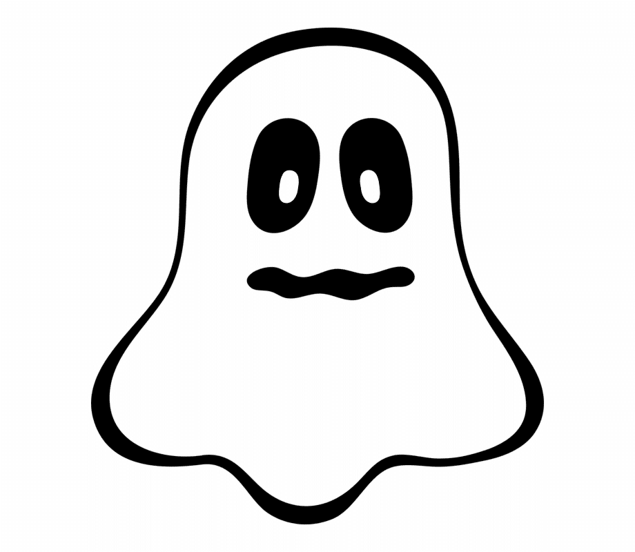 Ghost Clipart Black and White image