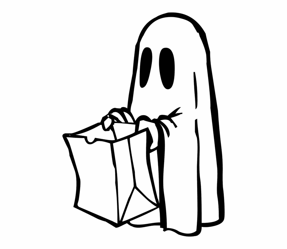 Ghost Clipart Black and White png image