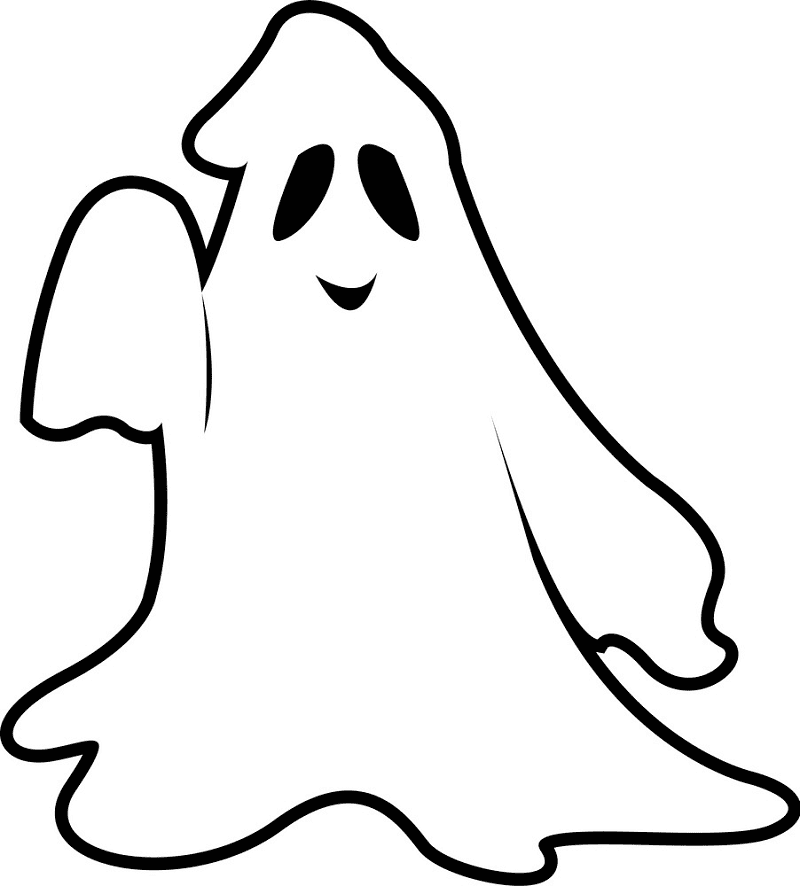Ghost Clipart Black and White