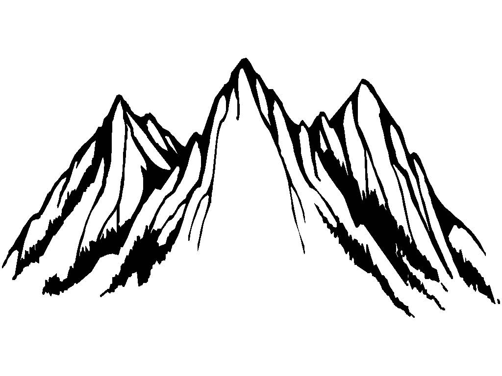 Mountain Clipart Black and White png