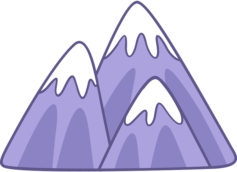 Mountain clipart transparent background 2