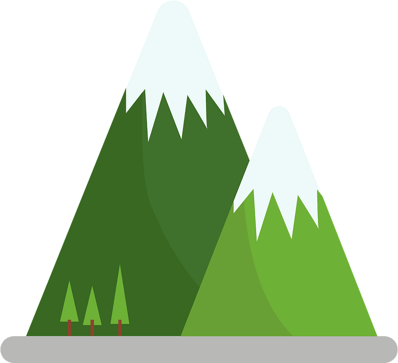 Mountain clipart transparent background 7