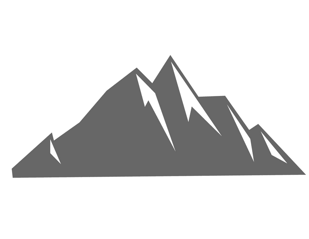 Rock Mountain Silhouette clipart