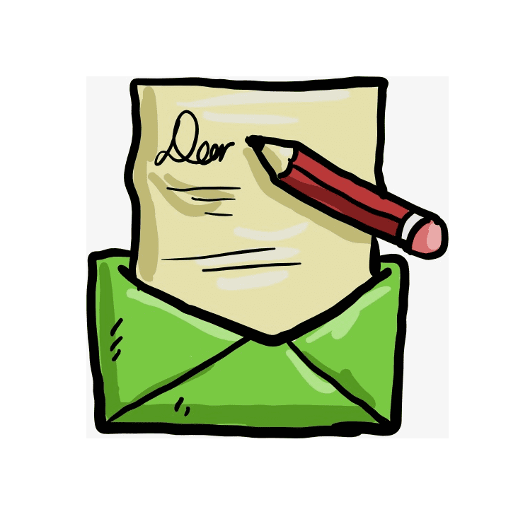 Writing a Letter clipart image