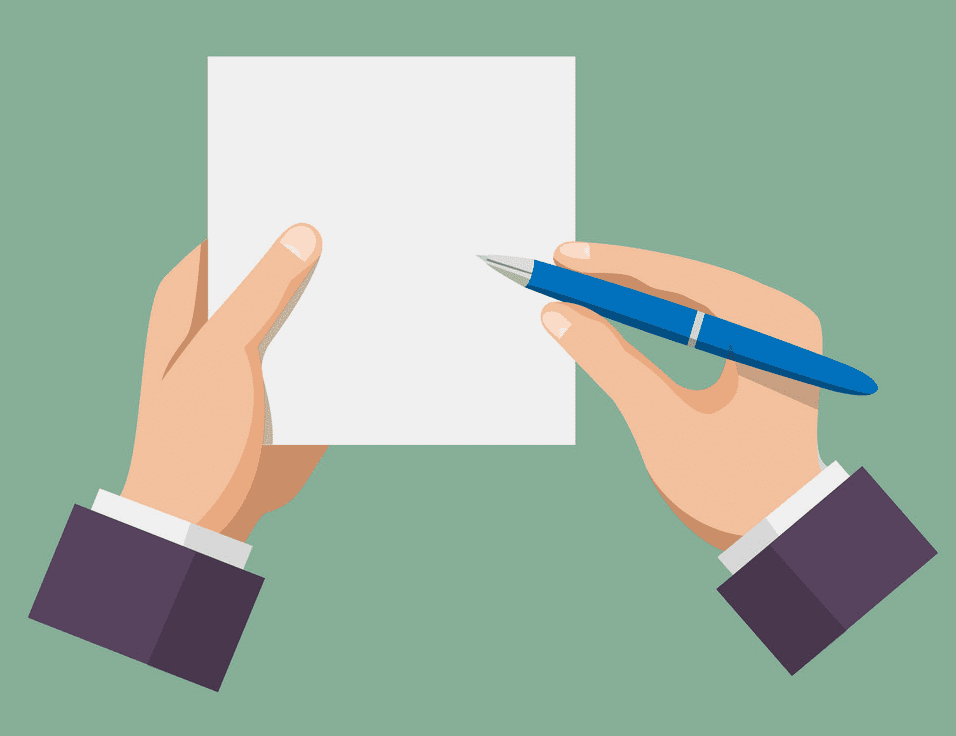Writing on Paper clipart png image