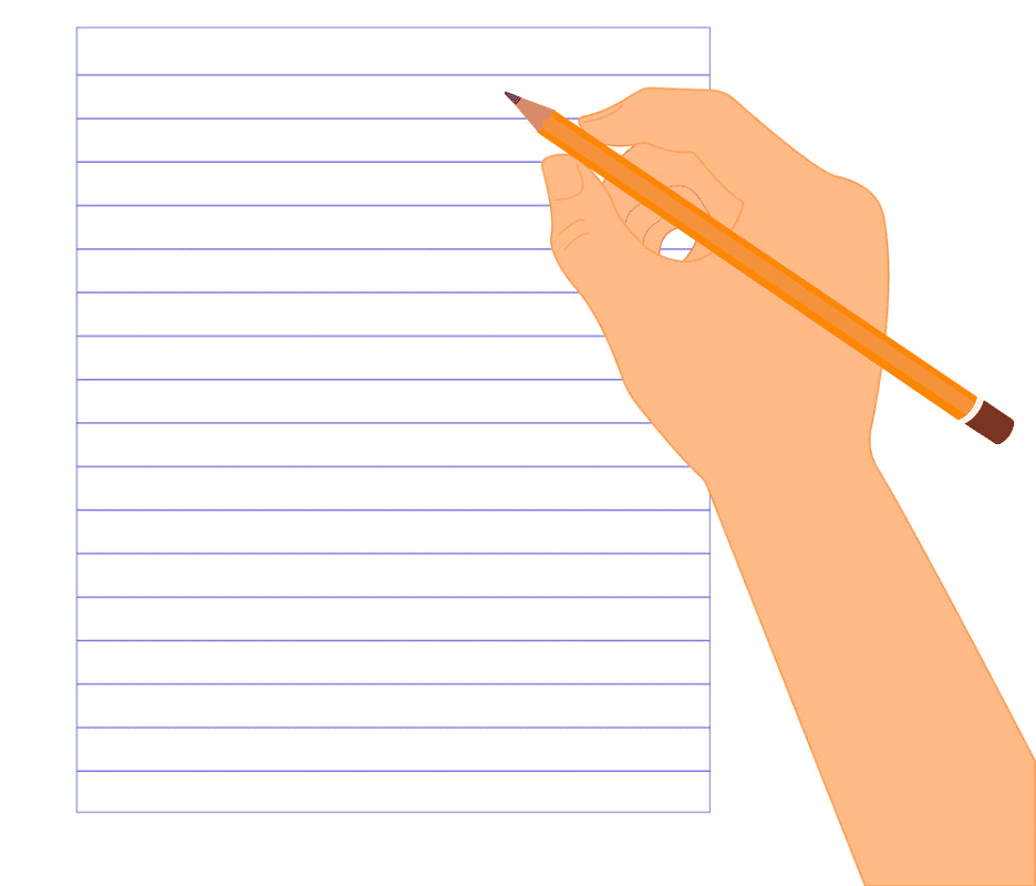 Writing on Paper clipart png images