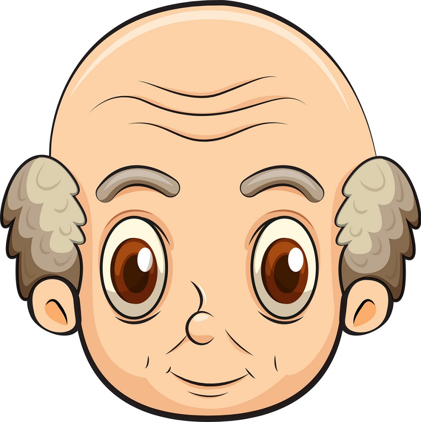 a bald old man