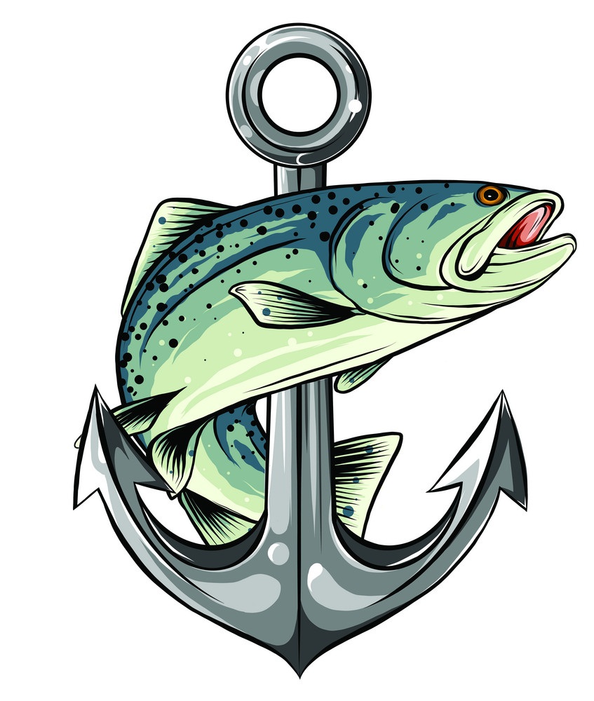 anchor with salmon