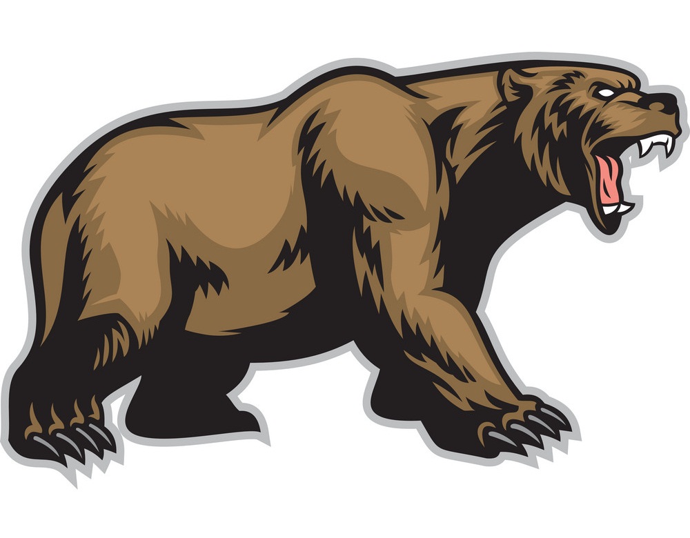 angry grizzly bear mascot