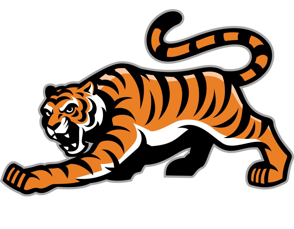 angry tiger mascot