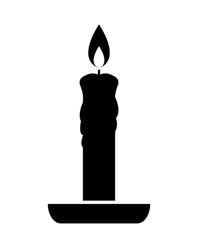 black candle icon