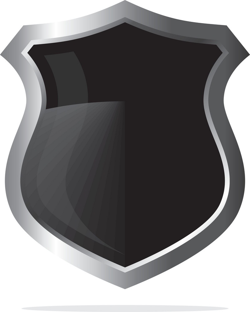 black shield