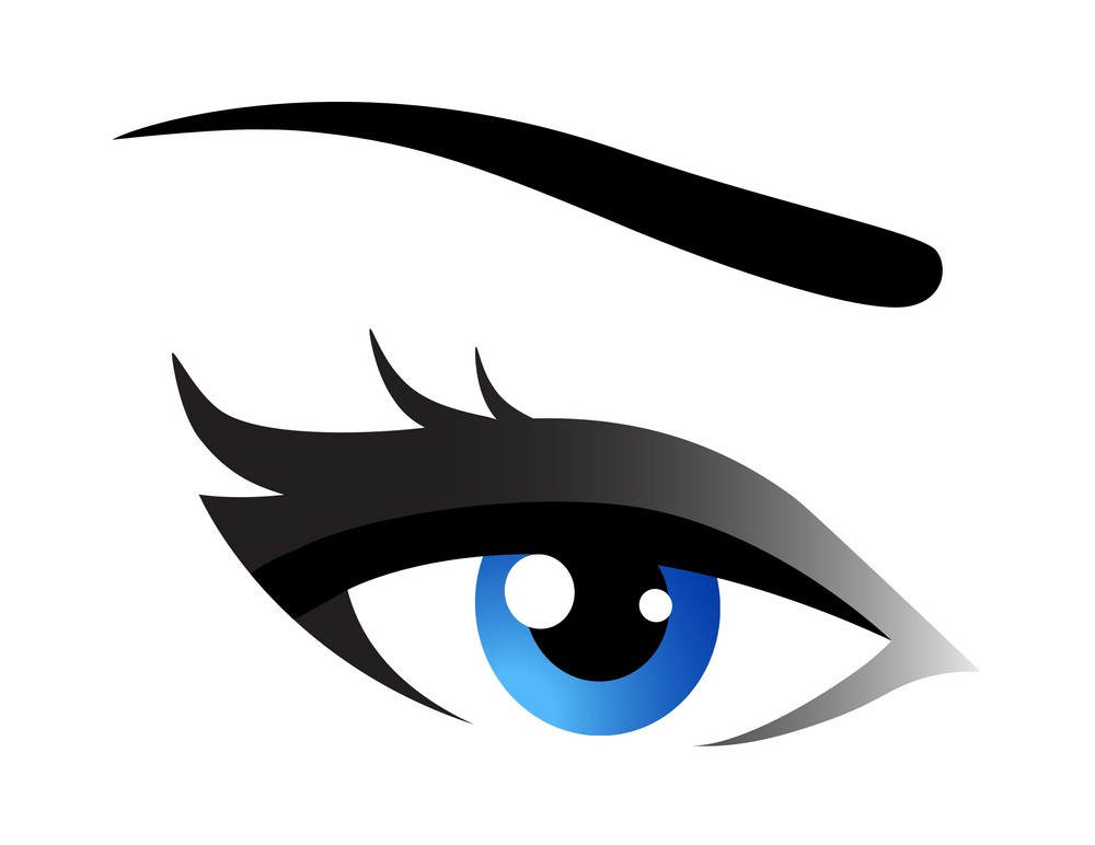 blue woman eye