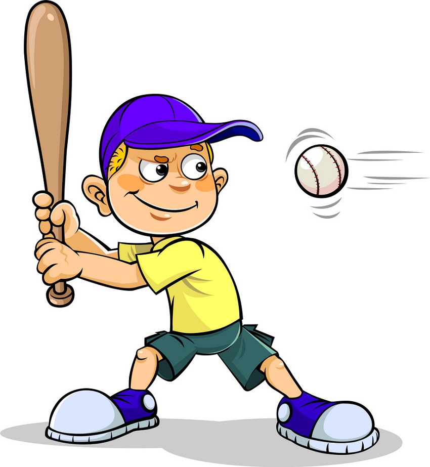 boy playing baseball