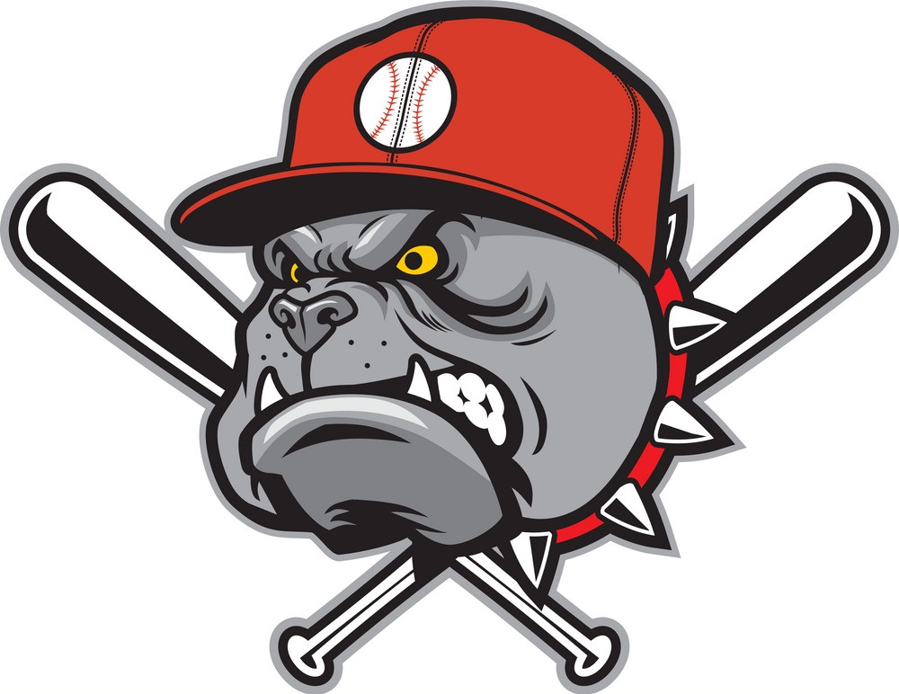 bulldog as a baseball mascot
