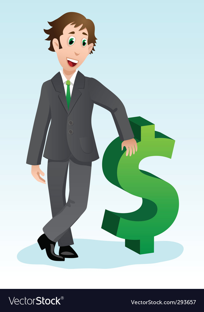 businessman with dollar sign