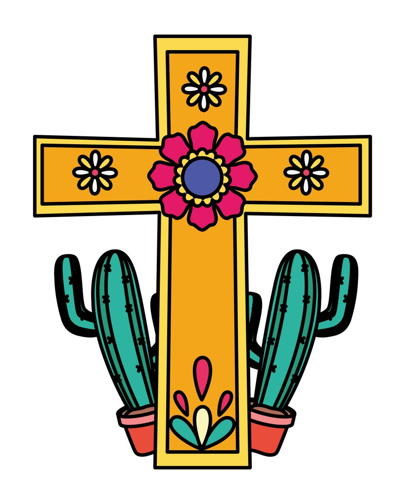 cactus plants with cross religion
