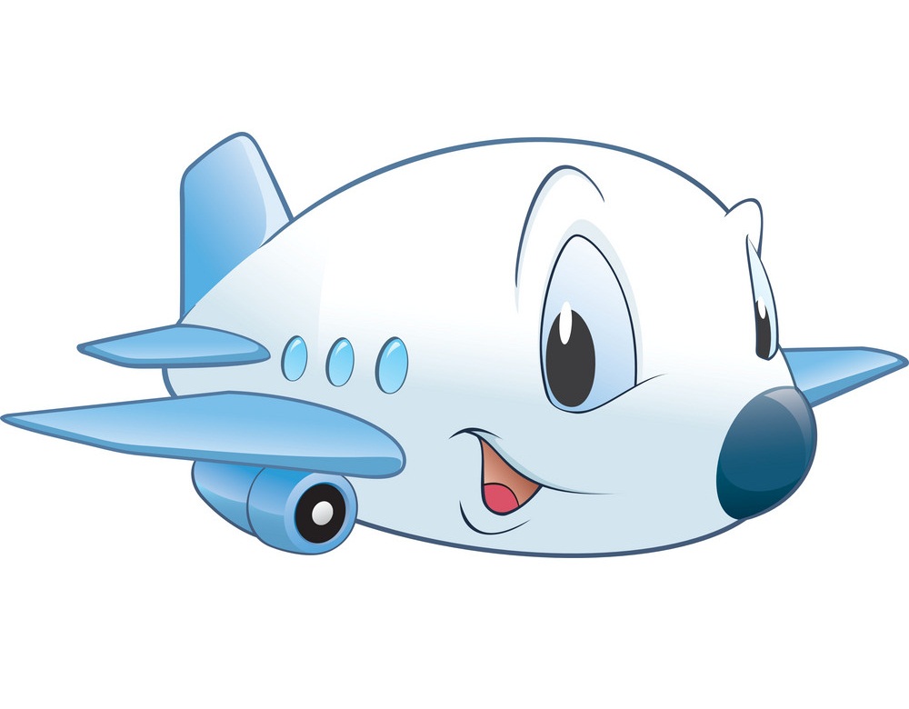 lovely cartoon airplane