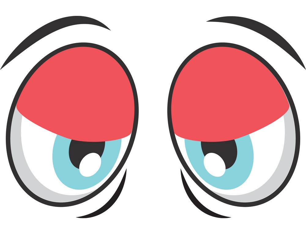 cartoon angry eyes