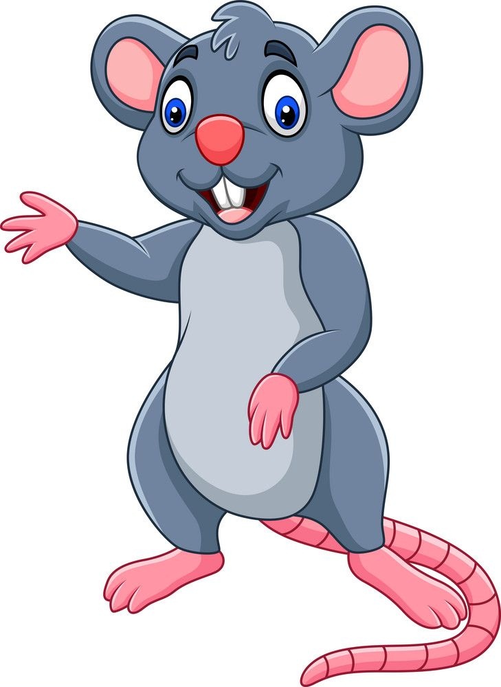 cartoon grey mouse